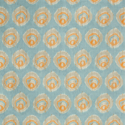2018141-125 MONACO PRINT AQUA/MELON LEE JOFA Fabrics Drapery Upholstery