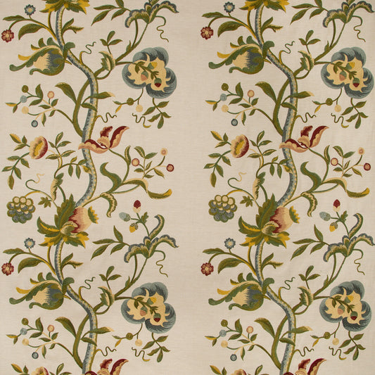 2019107-349 DORTON EMBROIDERY MULTI LEE JOFA Fabrics Drapery Upholstery