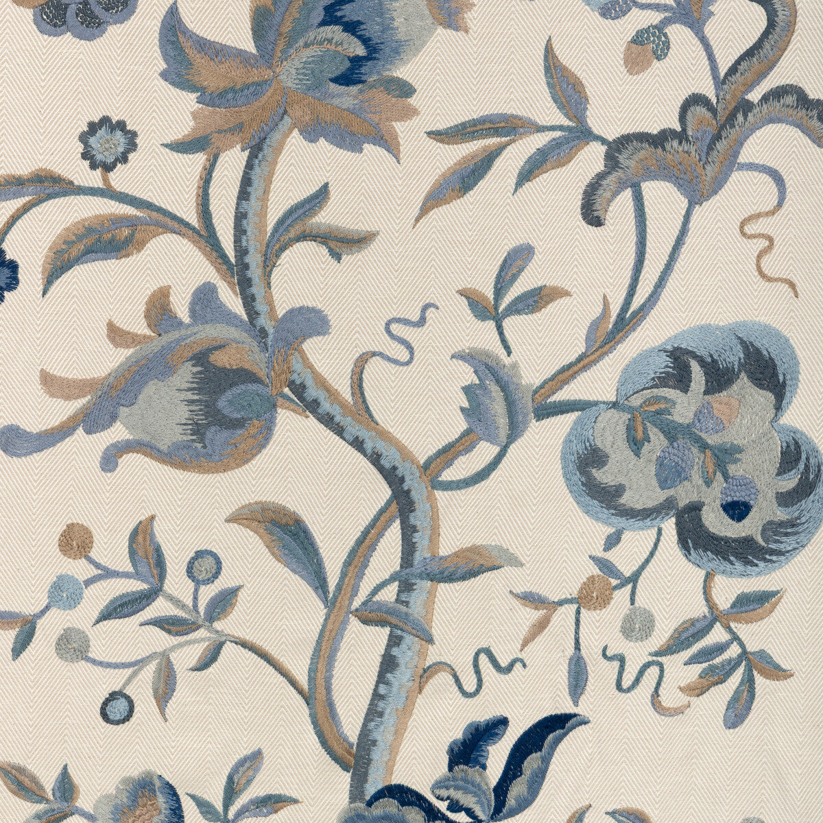 2019107-516 DORTON EMBROIDERY INDIGO LEE JOFA Fabric