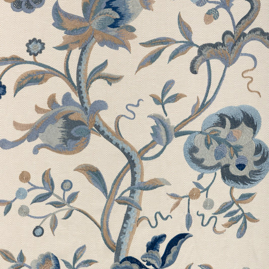 2019107-516 DORTON EMBROIDERY INDIGO LEE JOFA Fabric