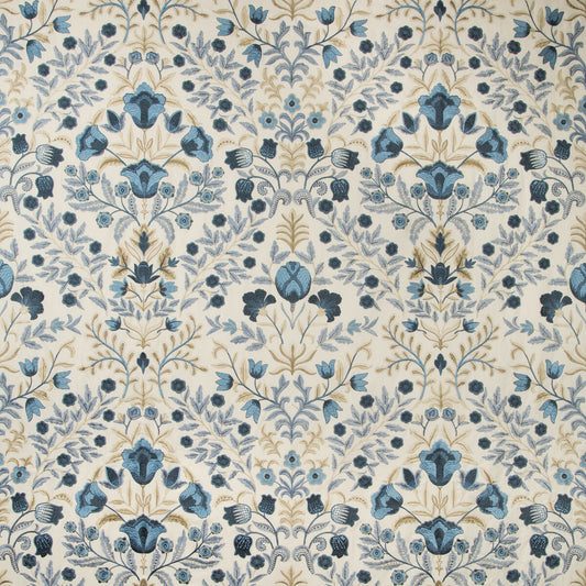 2019110-155 LUXFORD EMBROIDERY INDIGO LEE JOFA Fabrics Drapery Upholstery