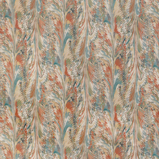 2019114-312 TAPLOW PRINT CLAY/BLUE LEE JOFA Fabrics Drapery Upholstery