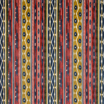 2019117-195 DESNING VELVET RED/BLUE LEE JOFA UPHOLSTERY