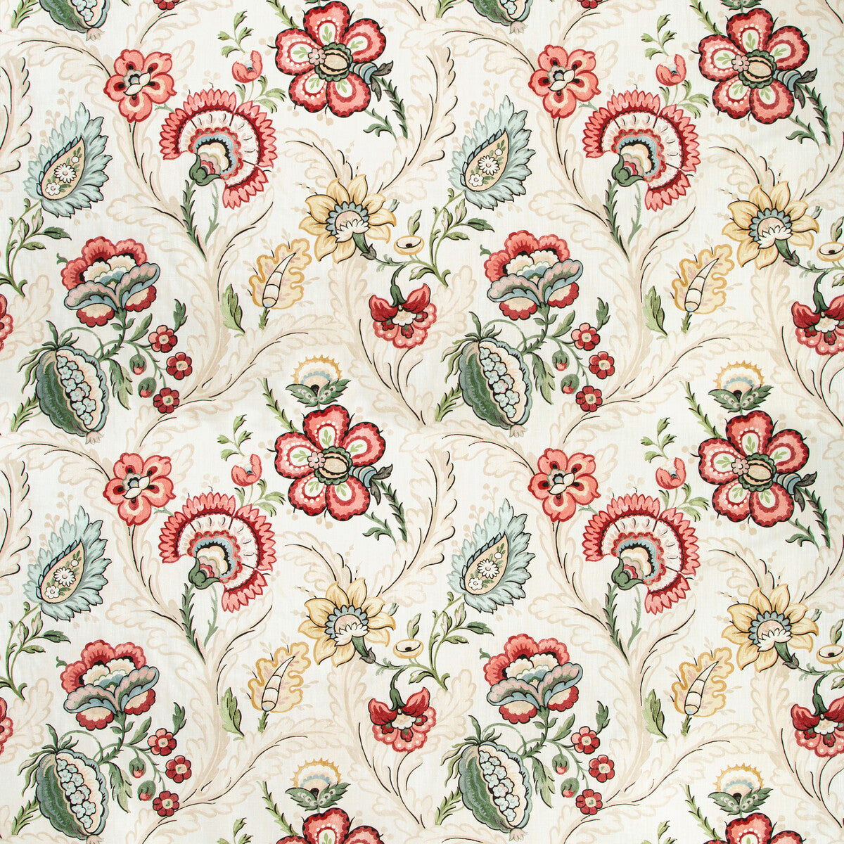 2020186-940 WIMBERLY PRINT BERRY/GOLD LEE JOFA Fabrics Drapery Upholstery