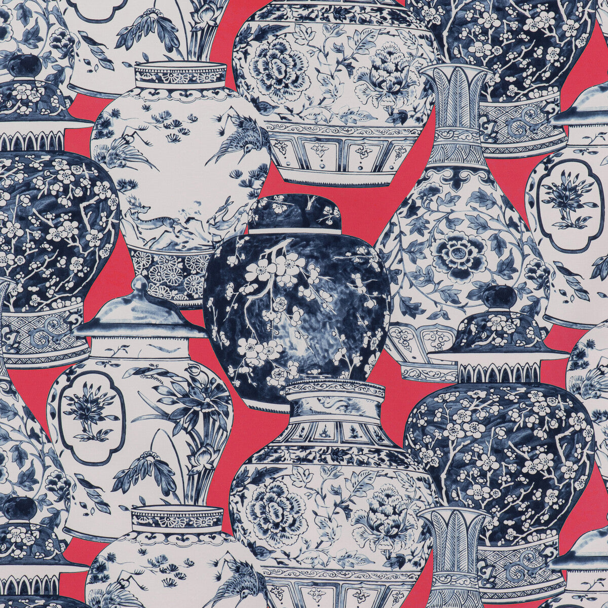 2020194-1950 PANDAN PRINT CHILI/BLUE LEE JOFA Fabrics Drapery Upholstery