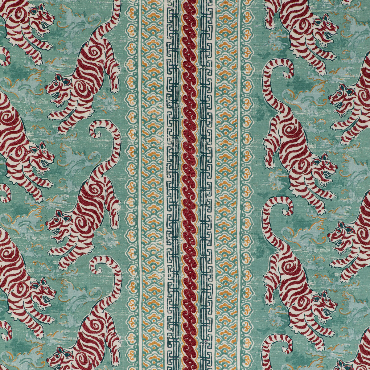 2020197-1394 BONGOL PRINT AQUA LEE JOFA Fabrics Drapery Upholstery