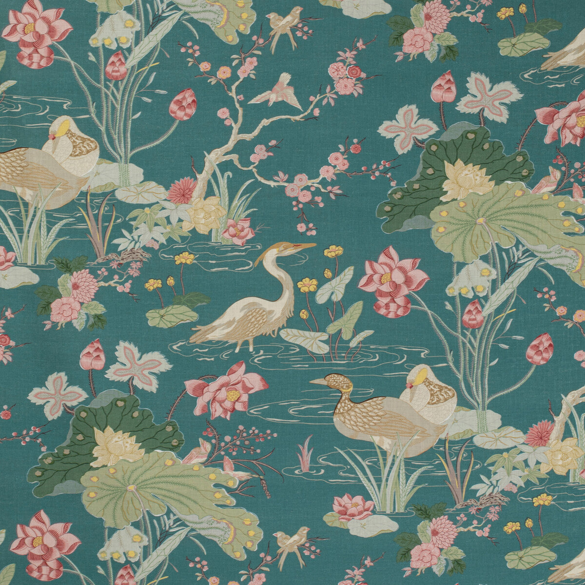 2020198-357 LUZON PRINT LAGOON LEE JOFA Fabrics Drapery Upholstery