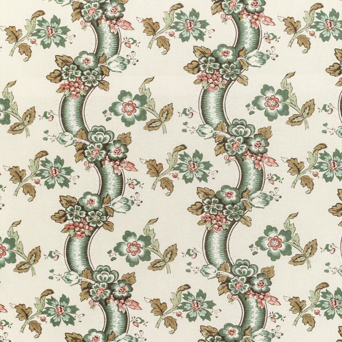 2020217-317 BENDAY PRINT GREEN/ROSE LEE JOFA Fabrics Drapery Upholstery