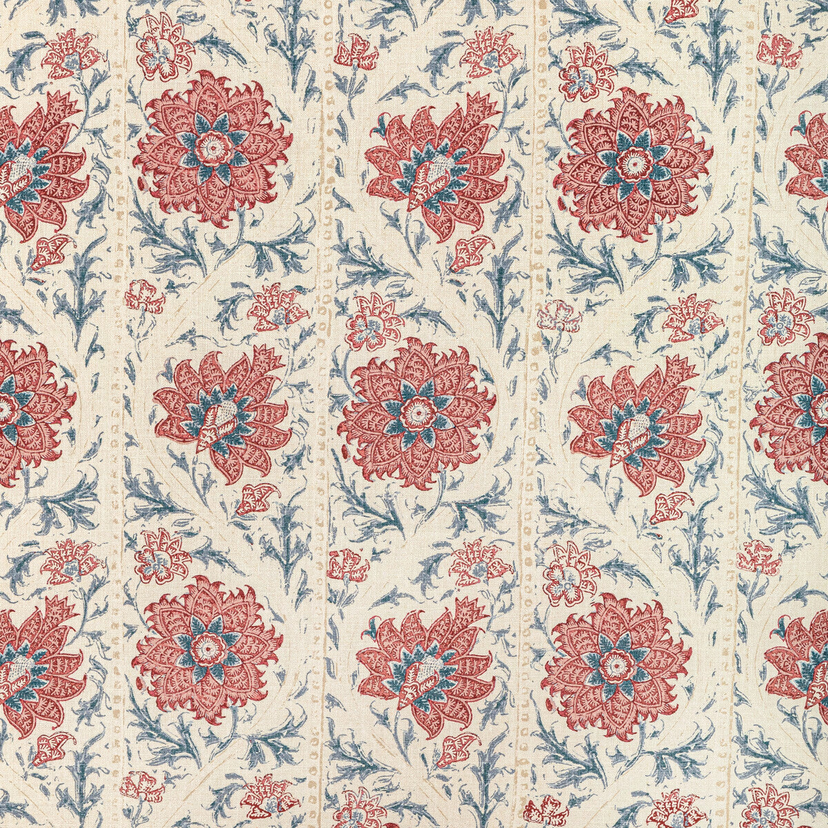 2022102-195 CALICO VINE BLUE RED LEE JOFA Fabrics Drapery Upholstery