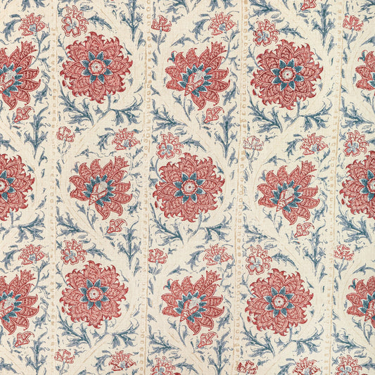2022102-195 CALICO VINE BLUE RED LEE JOFA Fabrics Drapery Upholstery