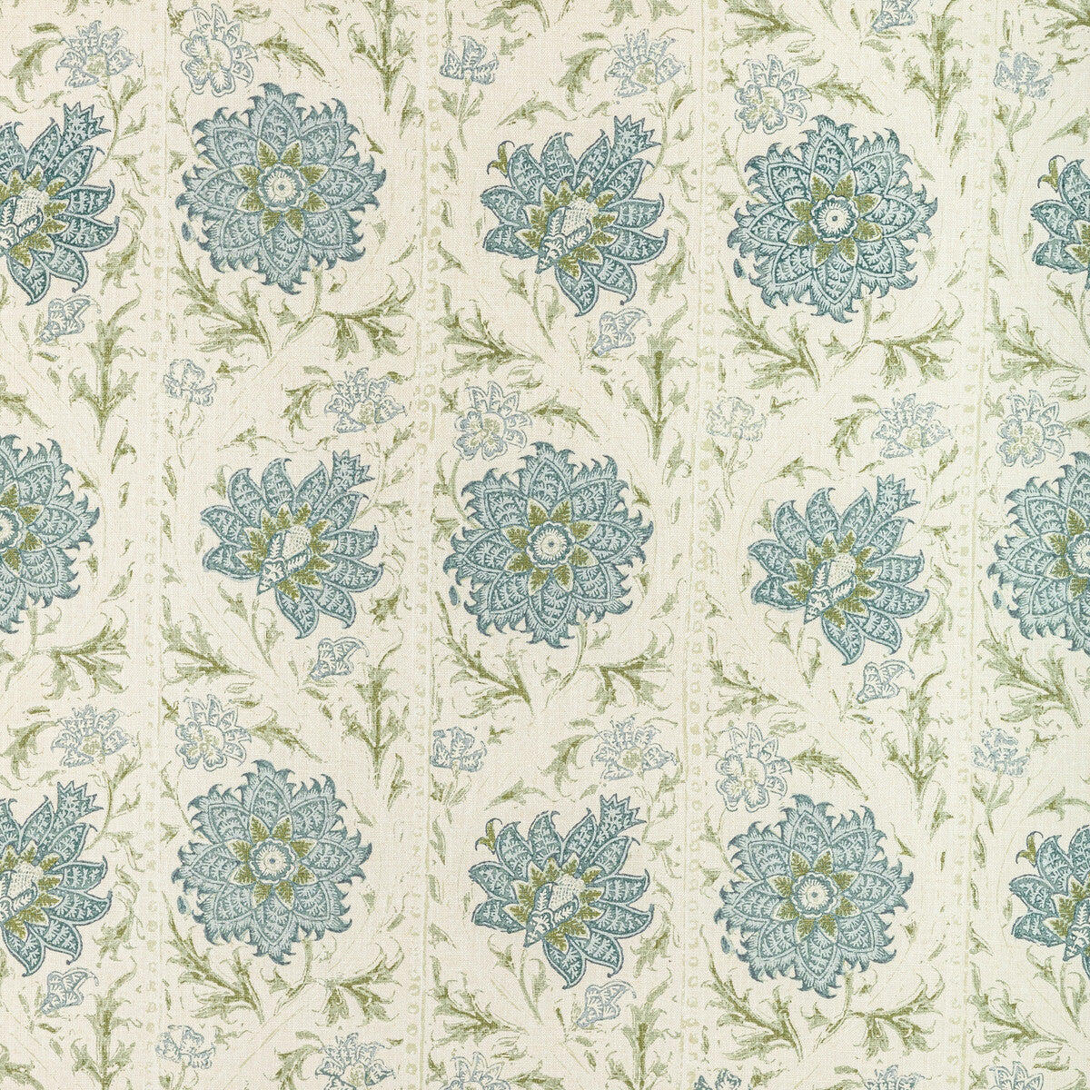 2022102-530 CALICO VINE GREEN BLUE LEE JOFA Fabrics Drapery Upholstery