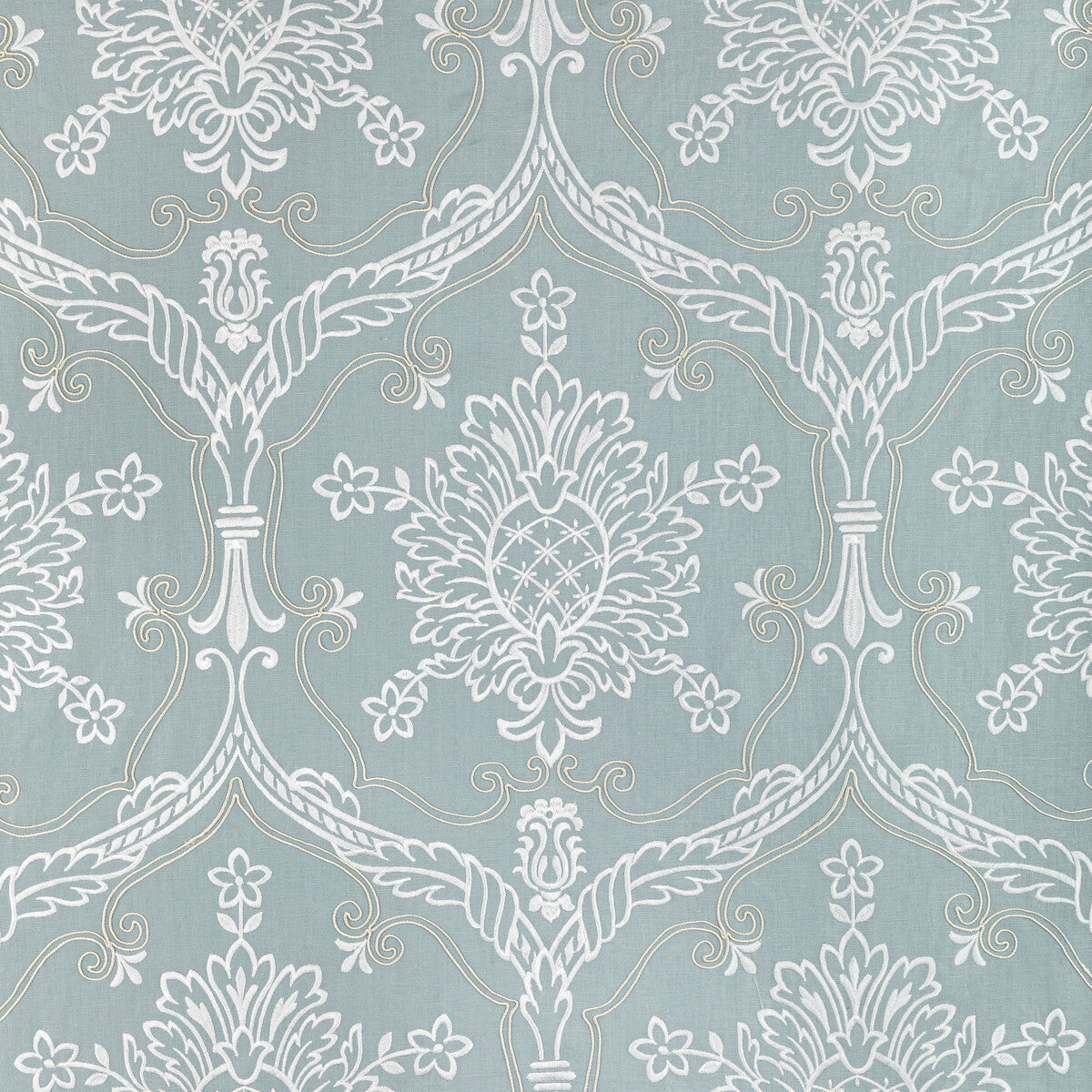 2022110-15 HAYES EMBROIDERY BLUE LEE JOFA DRAPERY