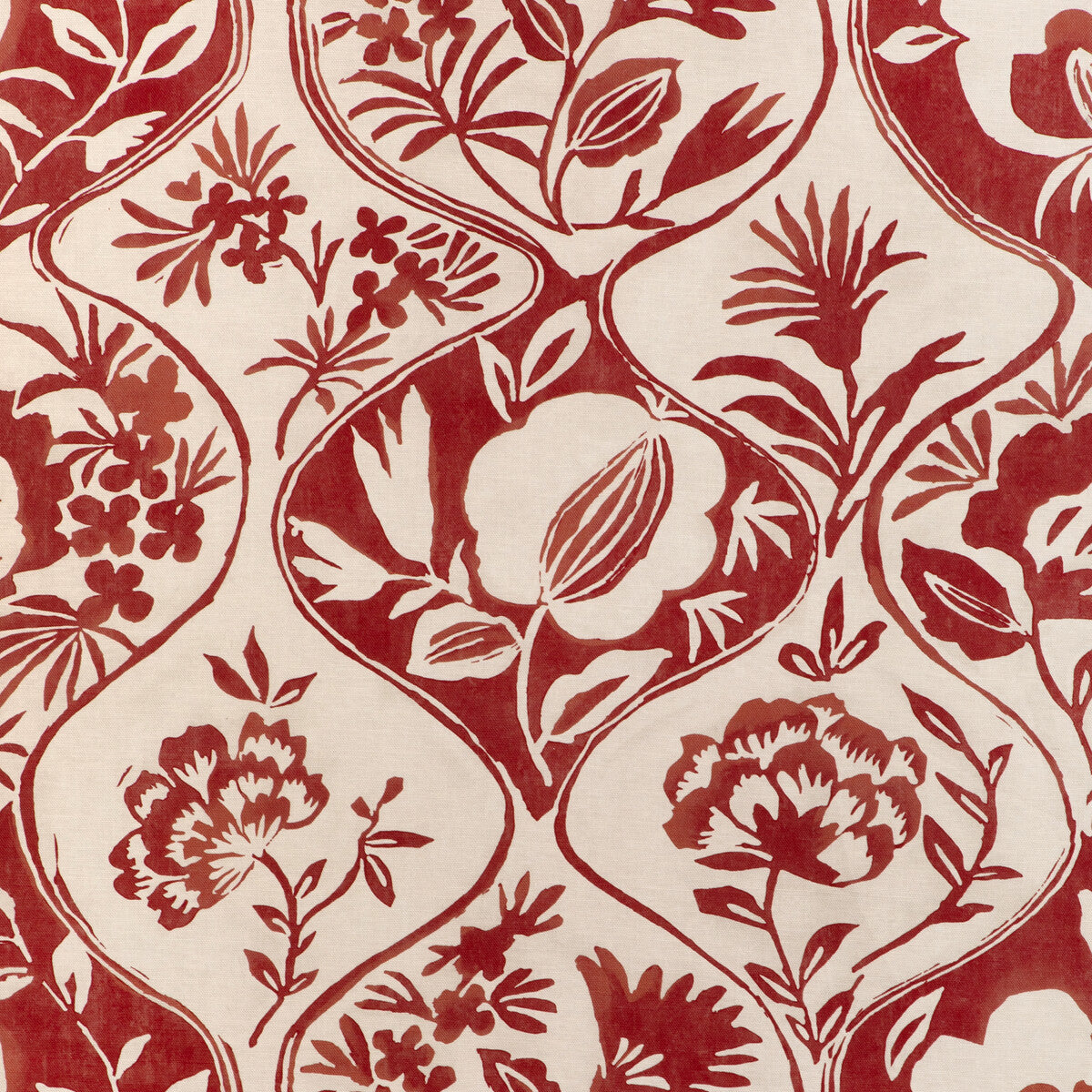 2023141-19 CALATHEA PRINT RED LEE JOFA Fabrics Drapery Upholstery