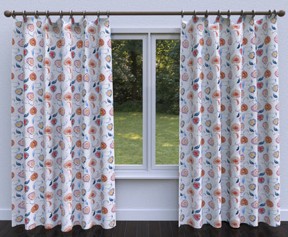 20410-02 Leaves nan Blue,Orange & Rust Charlotte Select