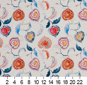 20410-02 Leaves nan Blue,Orange & Rust Charlotte Select