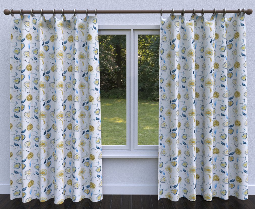 20410-03 Leaves nan Aqua & Teal Charlotte Select