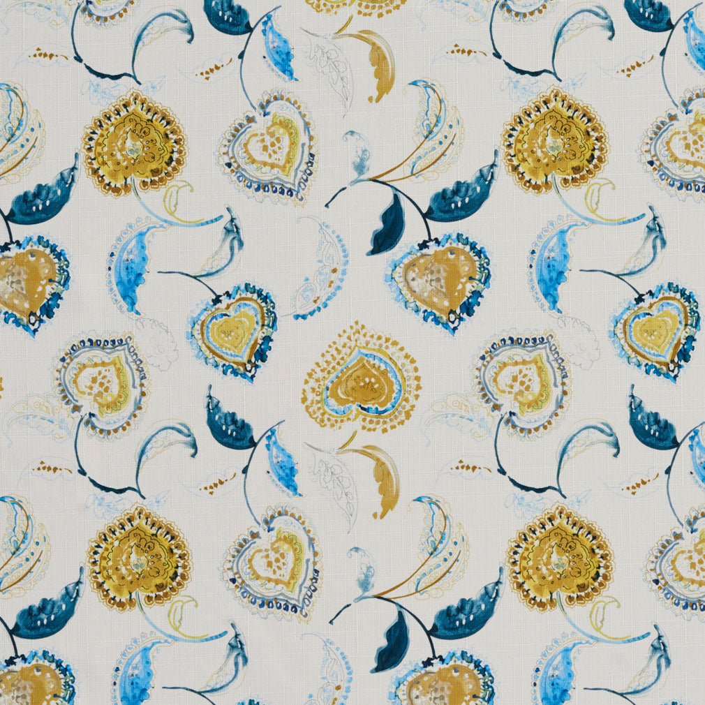 20410-03 Leaves nan Aqua & Teal Charlotte Select
