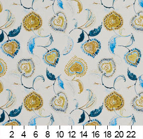 20410-03 Leaves nan Aqua & Teal Charlotte Select