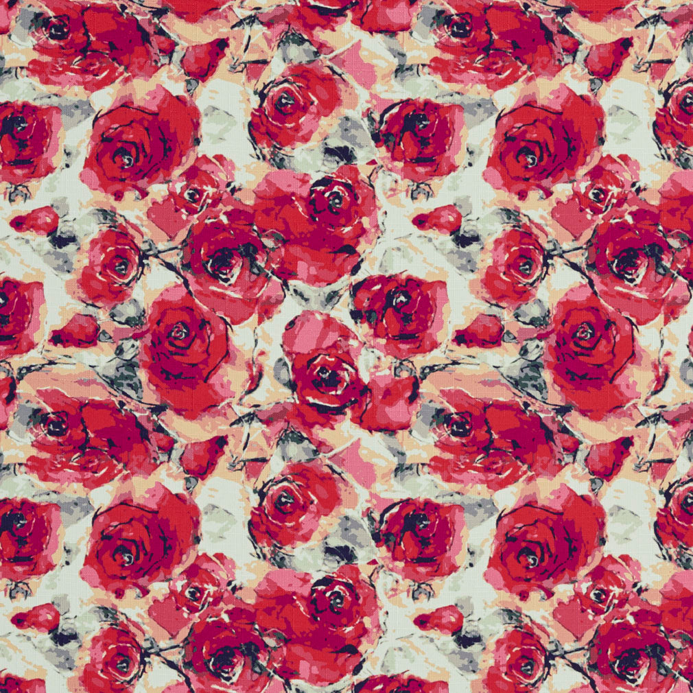 20480-01 Floral nan Red & Burgundy Charlotte Select