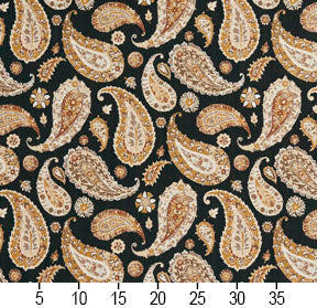 20490-01 Paisley nan Black,Gold & Yellow Charlotte Select
