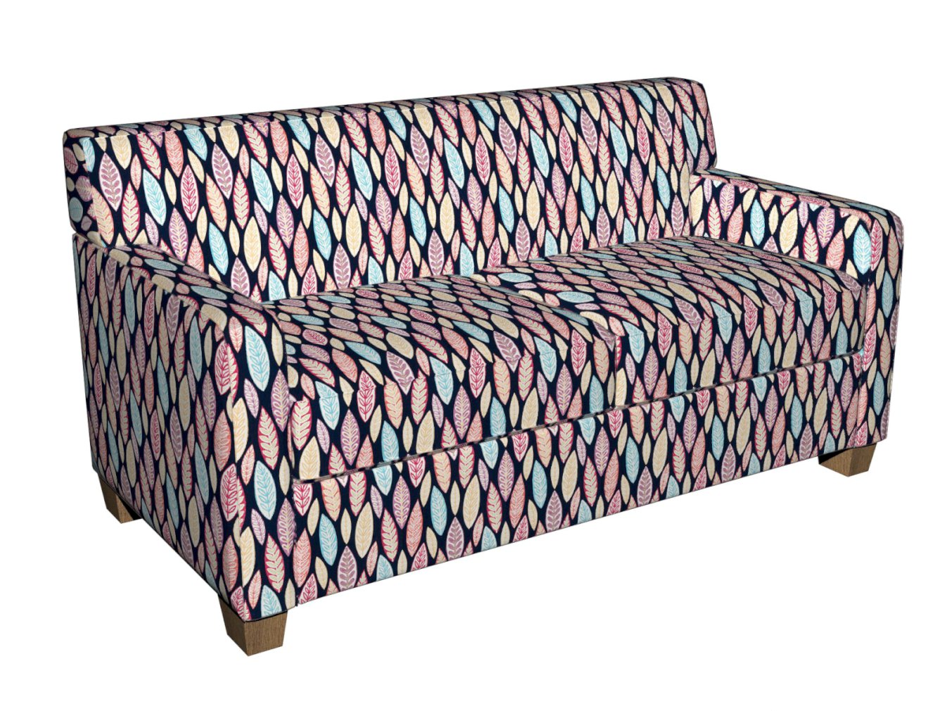 20510-01 Abstract & Geometric,Leaves nan Aqua & Teal,Black,Pink Charlotte Select