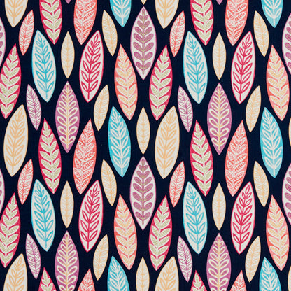 20510-01 Abstract & Geometric,Leaves nan Aqua & Teal,Black,Pink Charlotte Select