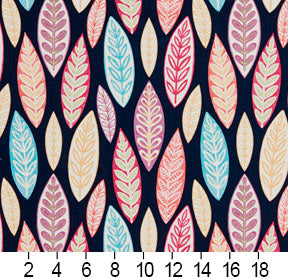 20510-01 Abstract & Geometric,Leaves nan Aqua & Teal,Black,Pink Charlotte Select