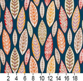 20510-03 Abstract & Geometric,Leaves nan Black,Orange & Rust Charlotte Select