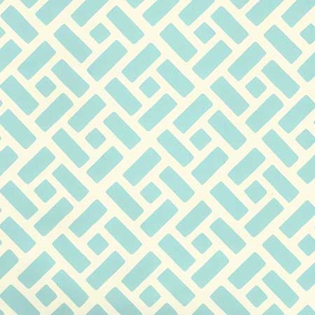 2220-17WP EDO Turquoise On Off White Quadrille Wallpaper