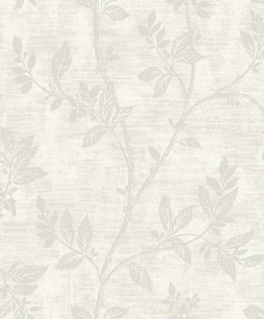 2231100 Etten Studios Essential Textures Wallpaper Leaf Trail Metallic Pearl & Glass Beads