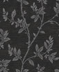 2231110 Etten Studios Essential Textures Wallpaper Leaf Trail Metallic Ebony & Glass Beads