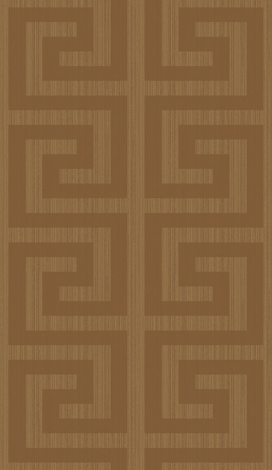 2232006 Etten Studios Essential Textures Wallpaper Greek Key Metallic Terra Cotta