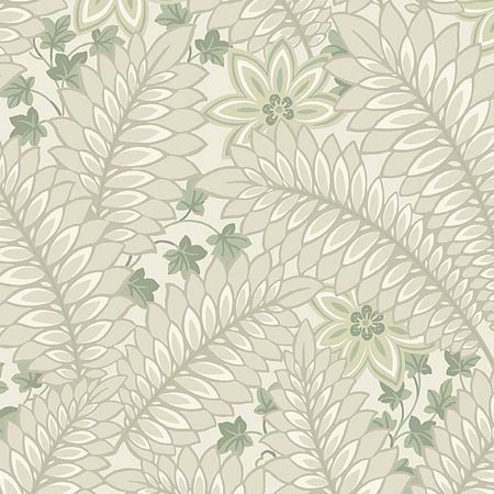 2252 HIDDEN IVY Parchment Schumacher Wallpaper