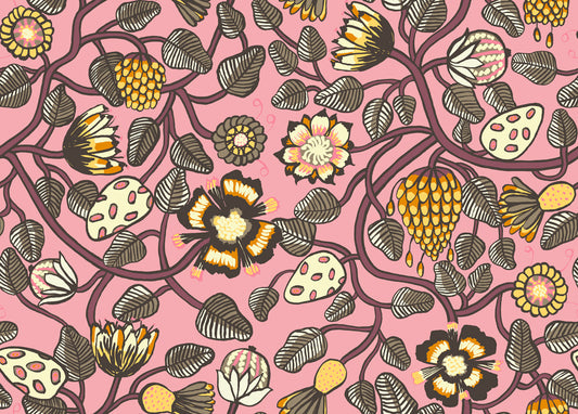23331X Marimekko Marimekko Vol. 5 Wallpaper Pieni Tiara Salmon and Plum