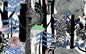 23340X Marimekko Marimekko Vol. 5 Wallpaper Pikkuveljekset Ebony and Sapphire
