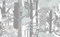 23342X Marimekko Marimekko Vol. 5 Wallpaper Pikkuveljekset Mint and Charcoal