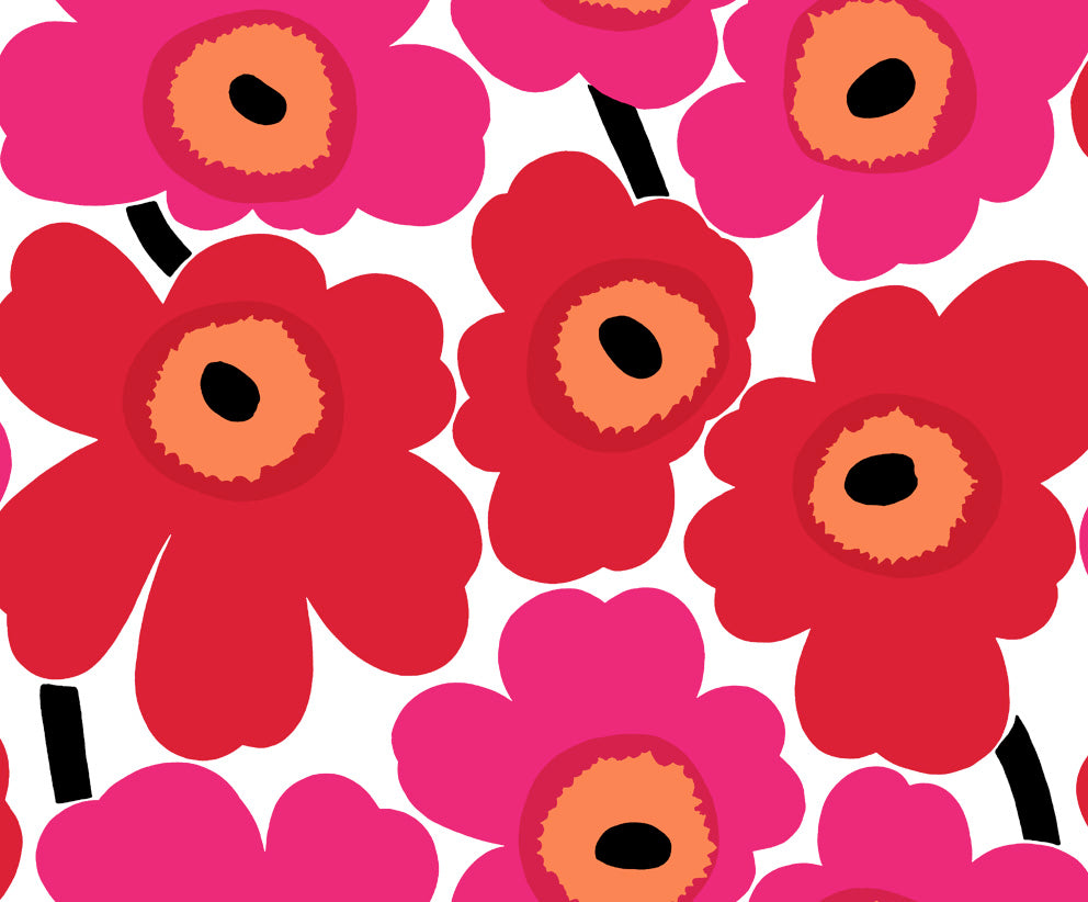 23354X Marimekko Marimekko Vol. 5 Wallpaper Unikko Scarlet and Coral