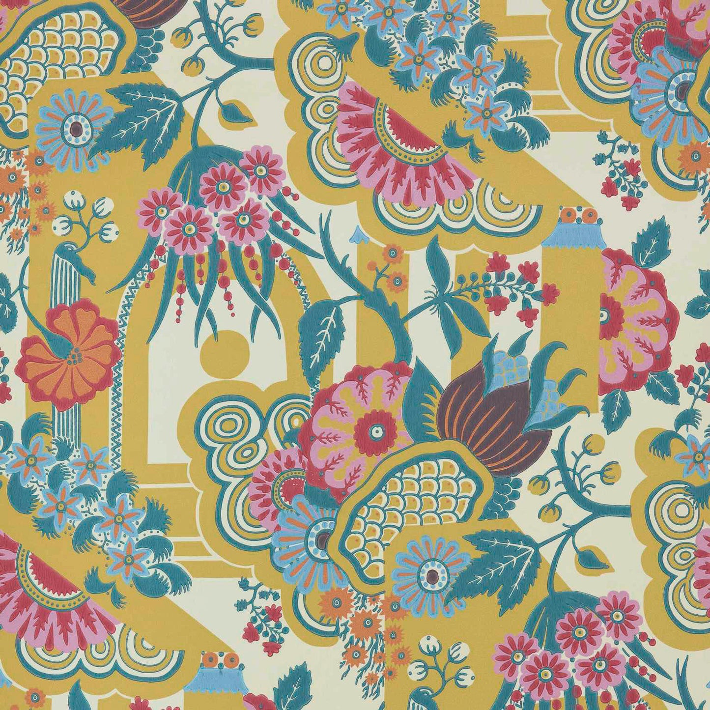 241217501 1838-Wallcoverings WALLPAPER - WP # 01 YELLOW V&AII