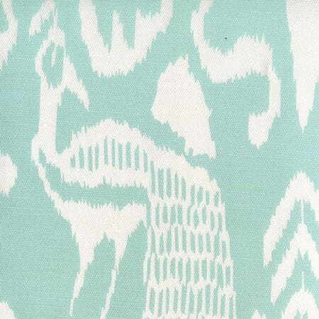 2430-51 BALI II Aqua on White Linen Cotton Quadrille Fabric