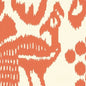 2435-45WP BALI II Orange On Off White Quadrille Wallpaper