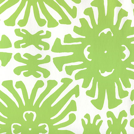 2475WP-02 SIGOURNEY SMALL SCALE Jungle Green On White Quadrille Wallpaper