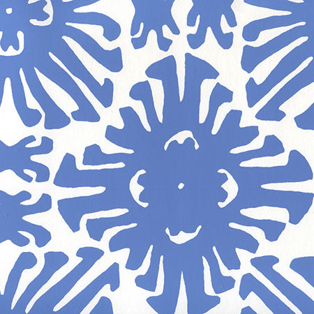 2475WP-13 SIGOURNEY SMALL SCALE Royal Blue On White Quadrille Wallpaper