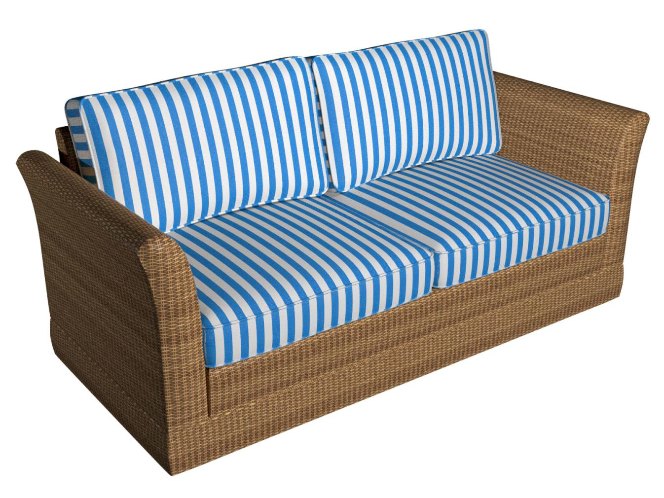 2485 Stripe Coastal Canopy Blue Charlotte Fabrics