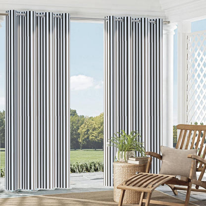 2489 Stripe Midnight Canopy Black Charlotte Fabrics