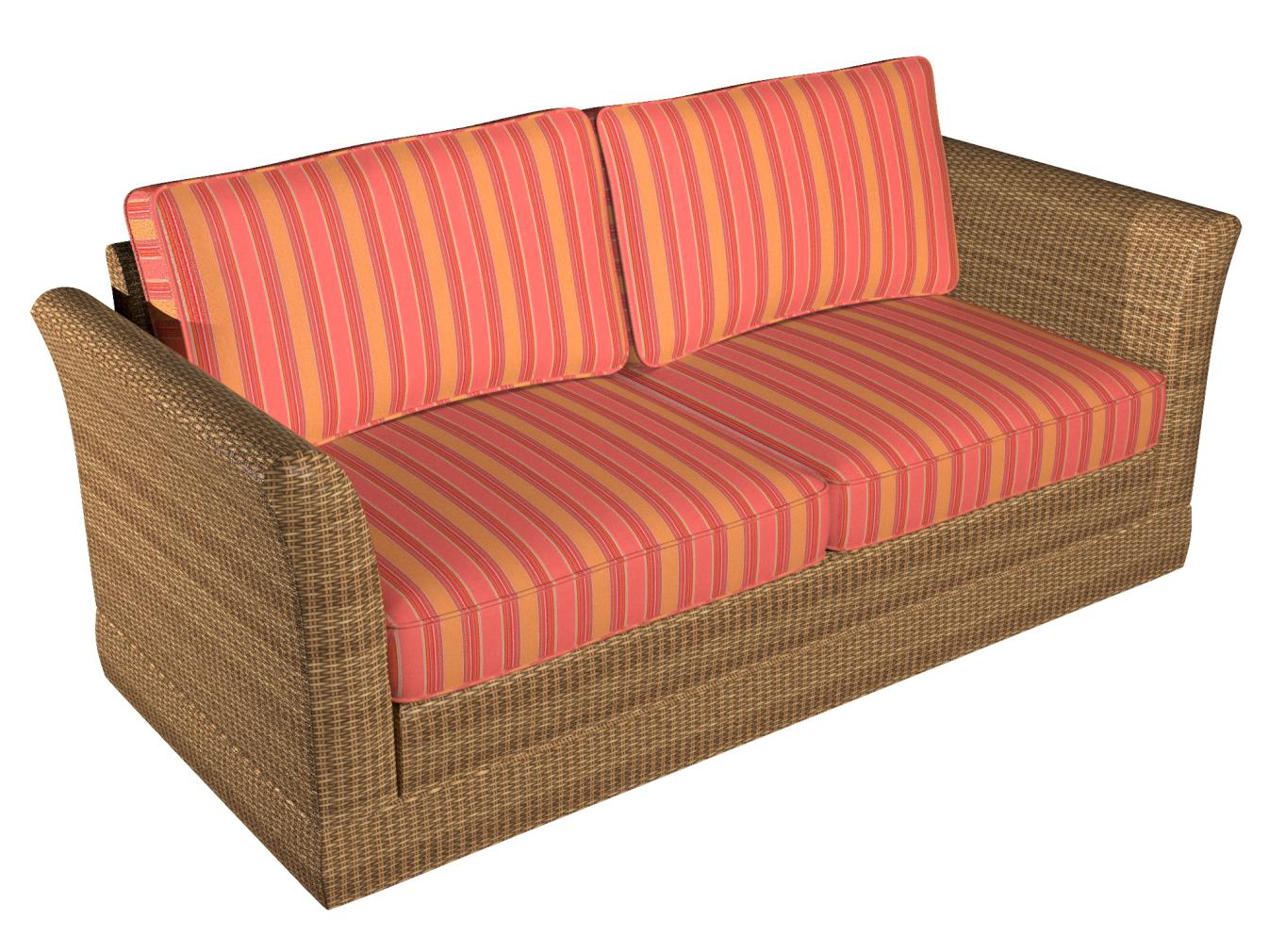 2490 Stripe Coral Coral & Peach Charlotte Fabrics