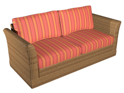 2490 Stripe Coral Coral & Peach Charlotte Fabrics