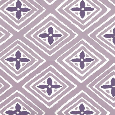 2500WP-16AWP FIORENTINA TWO COLOR Lavender Purple On Almost White Quadrille Wallpaper