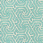 2520-01OWP MAZE REVERSE TWO COLORS Turquoise Dark Turquoise Quadrille Wallpaper