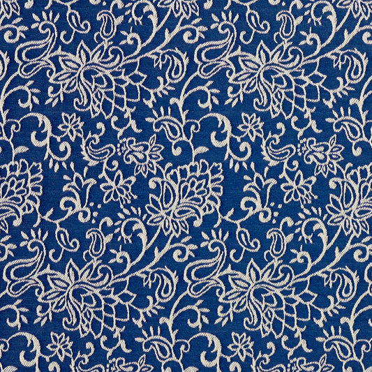 2600 Floral Blue Charlotte Fabrics Woven Patterns
