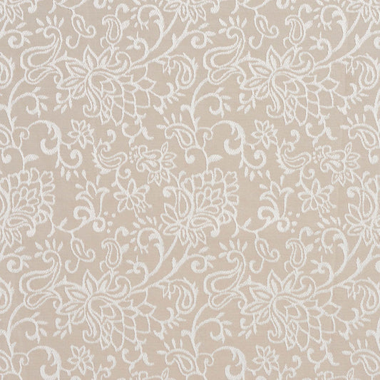 2605 Floral Linen/Garden Beige & Taupe Charlotte Fabrics
